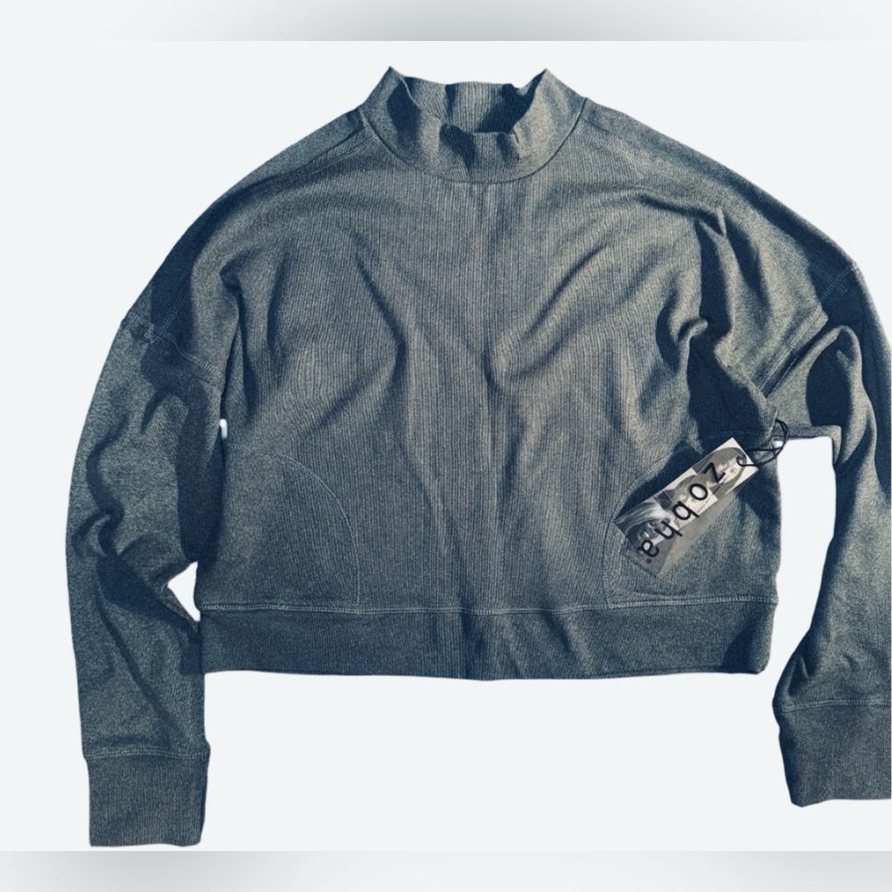 Zobha Charcoal Long Sleeve Top